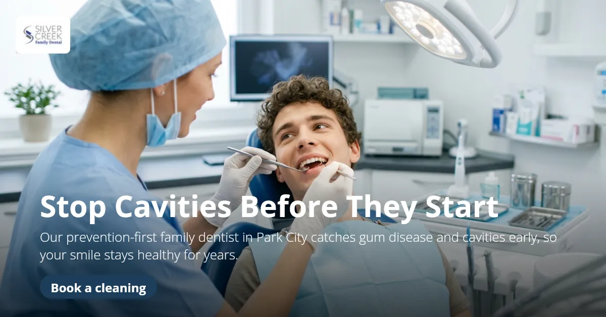 Stop Cavities Before They Start. Our prevention-first family dentist in Park City catches gum disease and cavities early, so your smile stays healthy for years. Book a cleaning
